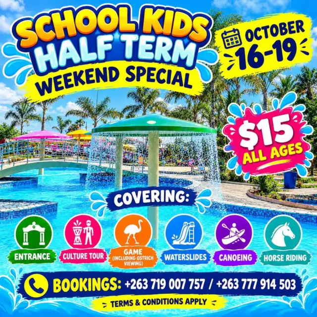Flyer for School kids half-term weekend special
